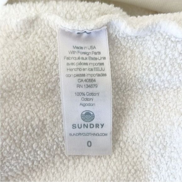 Anthropologie Sundry Semi Cropped Collared Quarter Zip Pullover - Picture 7 of 8